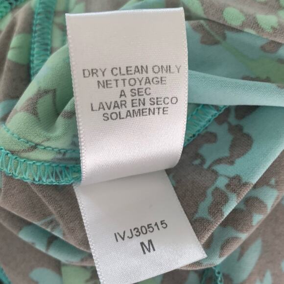 BCBG MaxAzria Pull On Floral Fairy Grunge Turquoise Lightweight Slip Skirt M - Picture 7 of 8